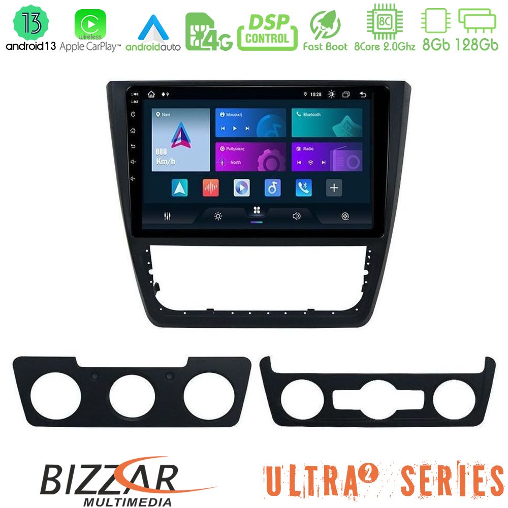 Bizzar Ultra Series Skoda Yeti 2009-> 8core Android13 8+128GB Navigation Multimedia Tablet 10" - U-UL2-SK0151