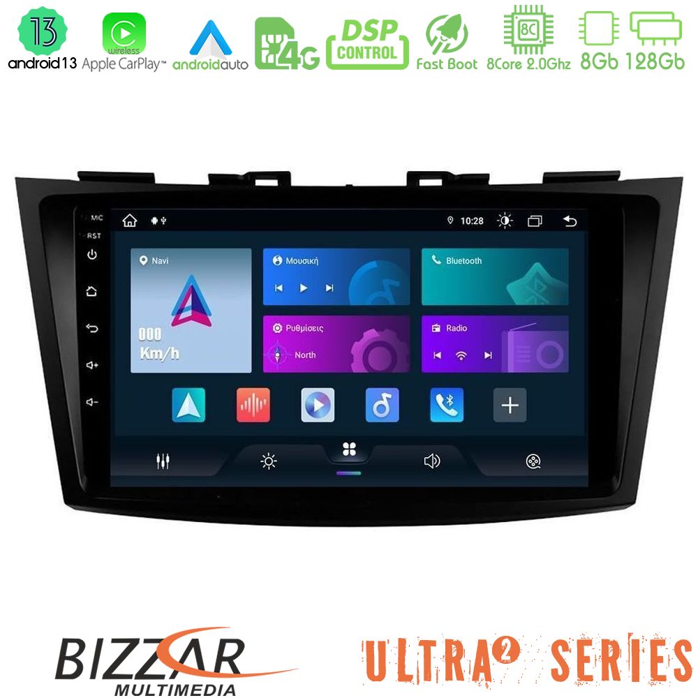 Bizzar Ultra Series Suzuki Swift 2011-2016 8core Android13 8+128GB Navigation Multimedia Tablet 9" - U-UL2-SZ523