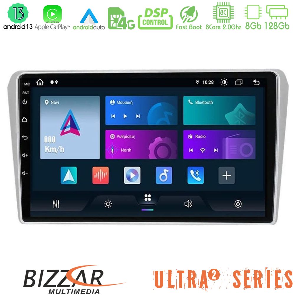 Bizzar Ultra Series Toyota Avensis T25 02/2003 – 2008 8core Android13 8+128GB Navigation Multimedia Tablet 9" - U-UL2-TY412N