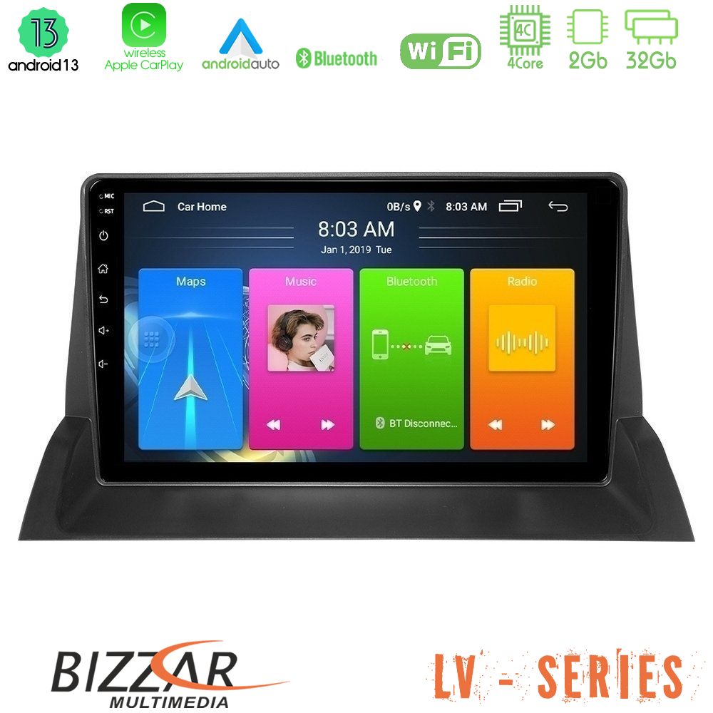 Bizzar LV Series Mazda 6 2002-2006 4Core Android 13 2+32GB Navigation Multimedia Tablet 10" - U-LV-MZ1213