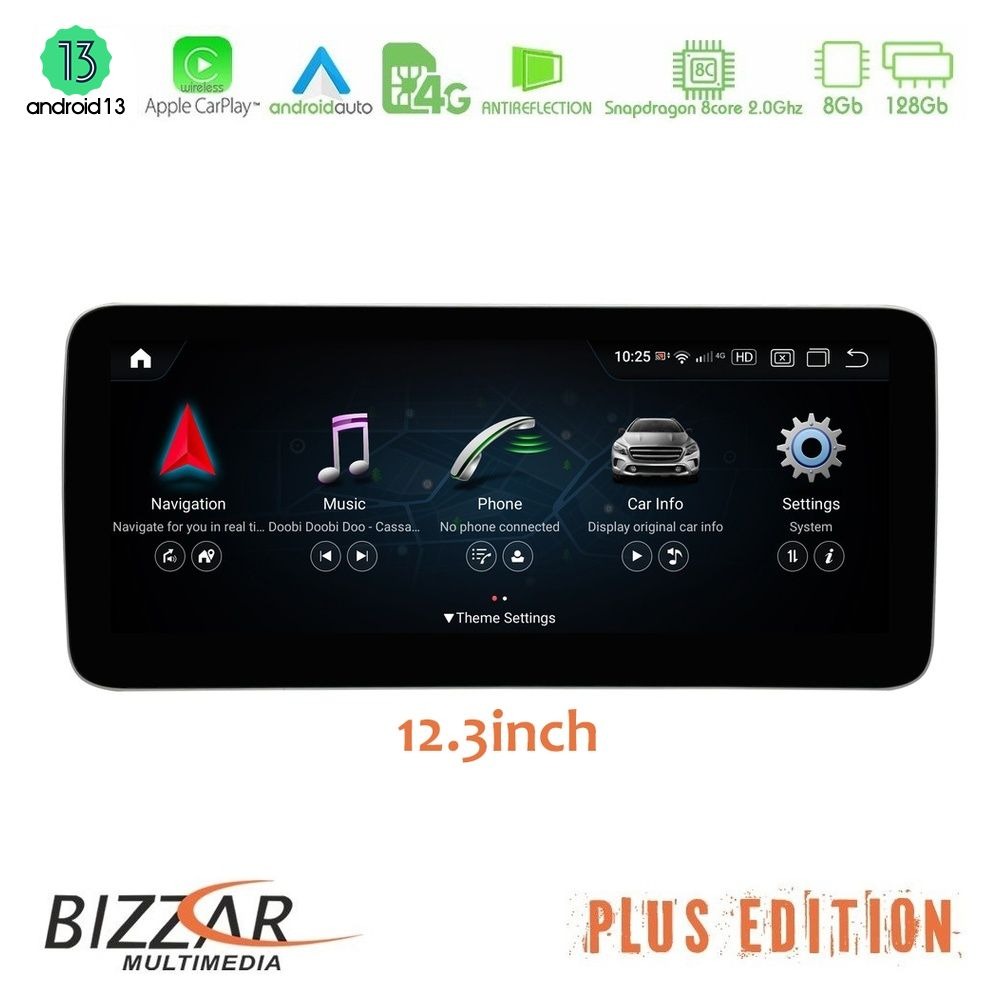 Bizzar OEM Mercedes A/CLA/GLA Class NTG4.5 Android13 (8+128GB) Navigation Multimedia 12