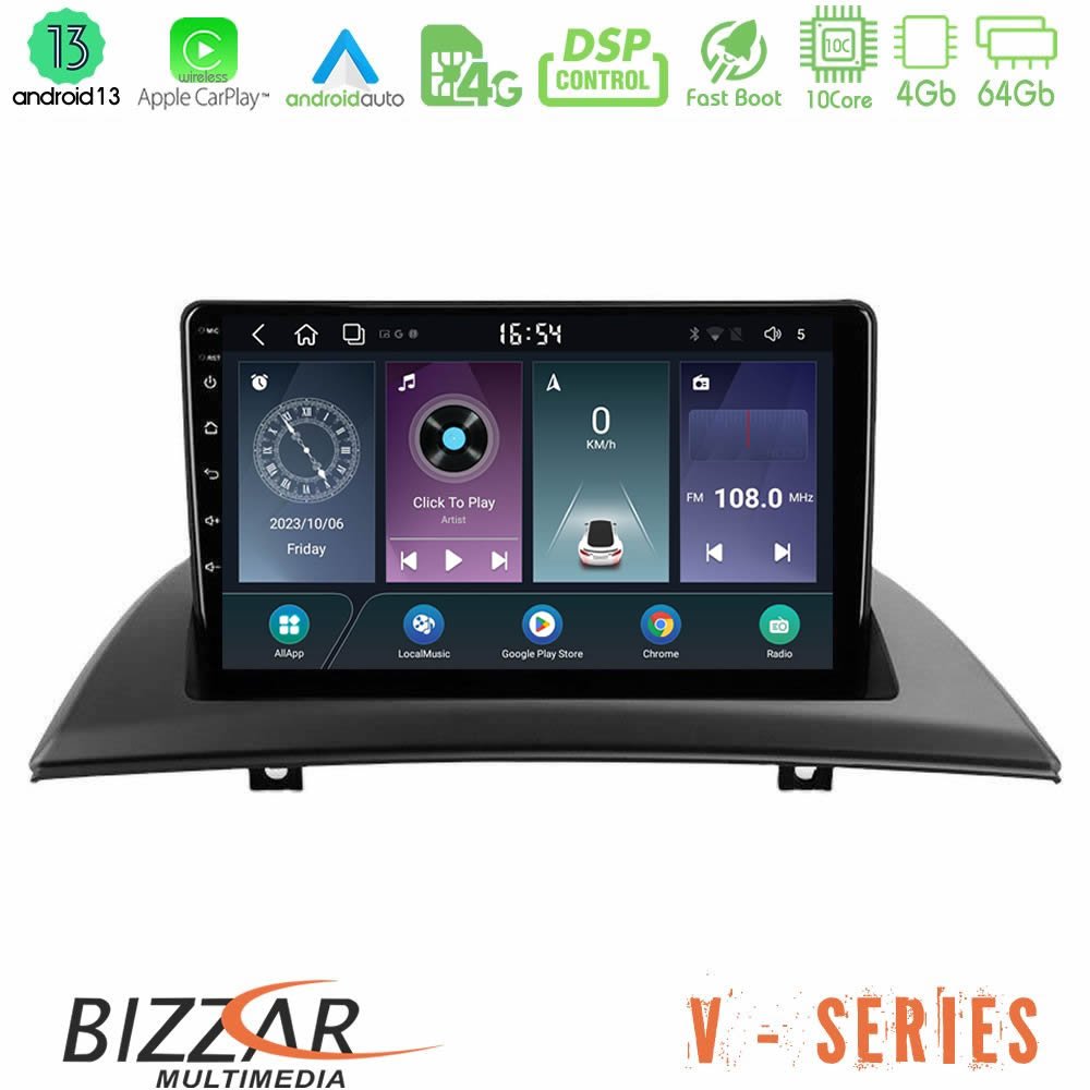 Bizzar V Series BMW E83 10core Android13 4+64GB Navigation Multimedia Tablet 9" - U-V-BM0780