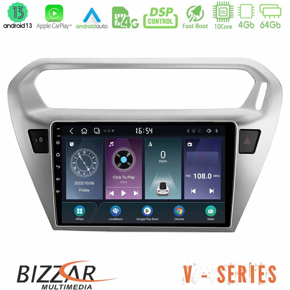 Bizzar V Series Citroën C-Elysée / Peugeot 301 10core Android13 4+64GB Navigation Multimedia Tablet 9" - U-V-CT0070