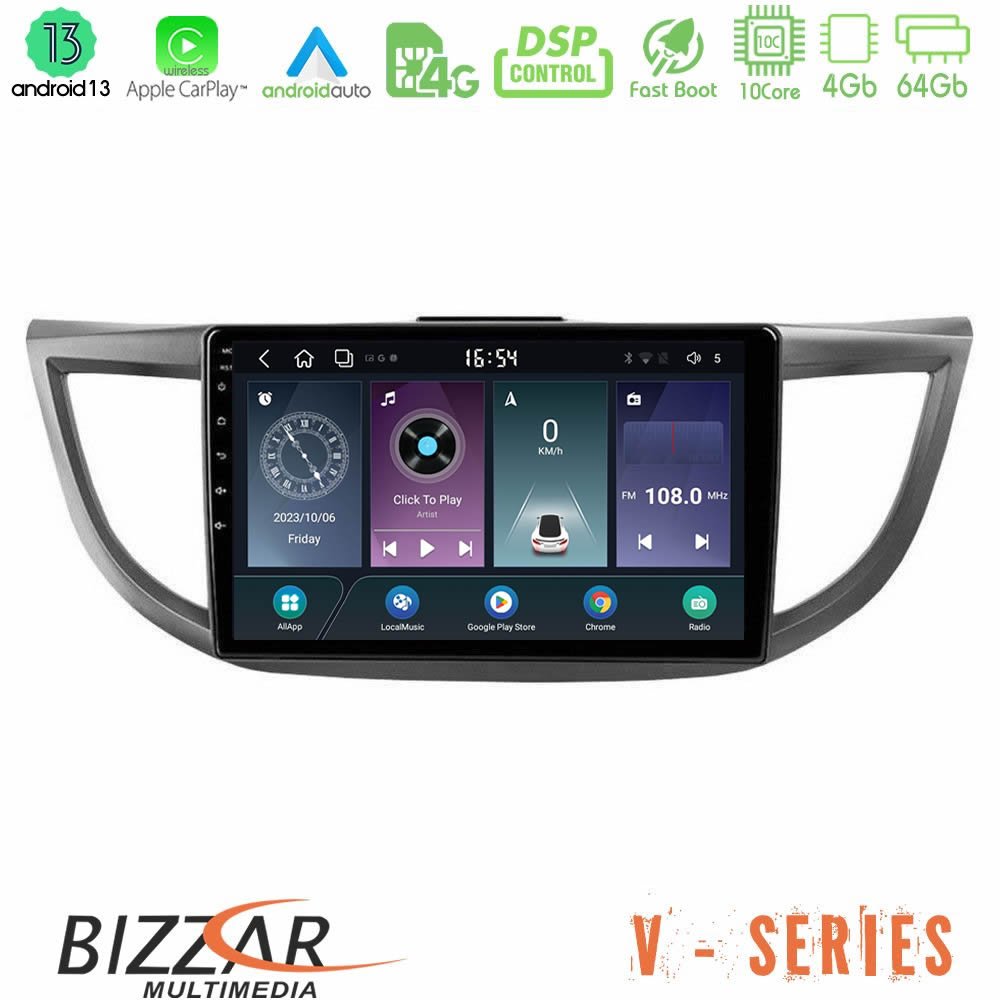 Bizzar V Series Honda CRV 2012-2017 10core Android13 4+64GB Navigation Multimedia Tablet 9" - U-V-HD0012