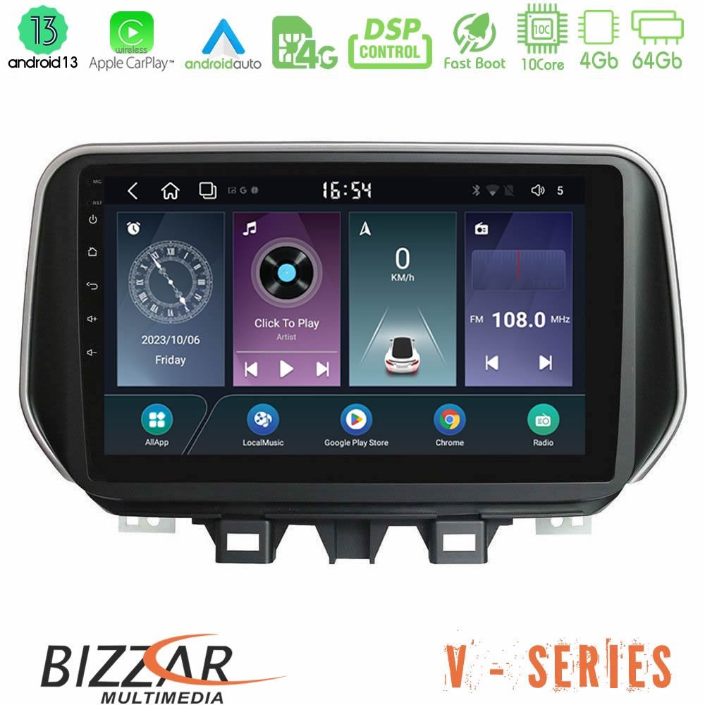Bizzar V Series Hyundai ix35 10core Android13 4+64GB Navigation Multimedia Tablet 10" - U-V-HY0609