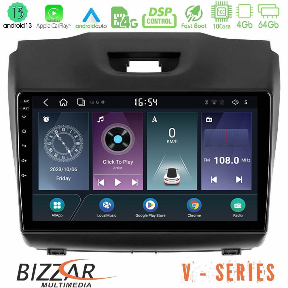 Bizzar V Series Isuzu D-MAX 2012-2019 10core Android13 4+64GB Navigation Multimedia Tablet 9" - U-V-IZ588