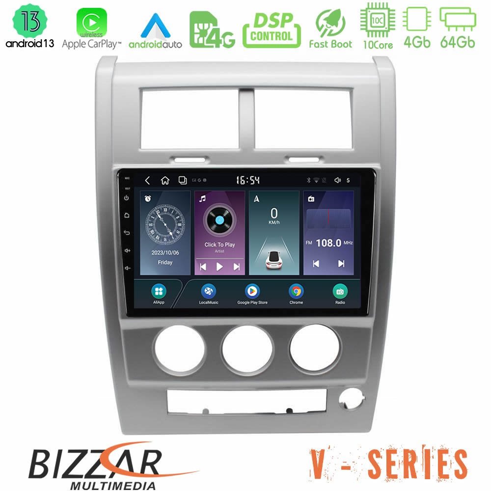 Bizzar V Series Jeep Cherokee (KK) 2008-2012 10core Android13 4+64GB Navigation Multimedia Tablet 10" - U-V-JP1618