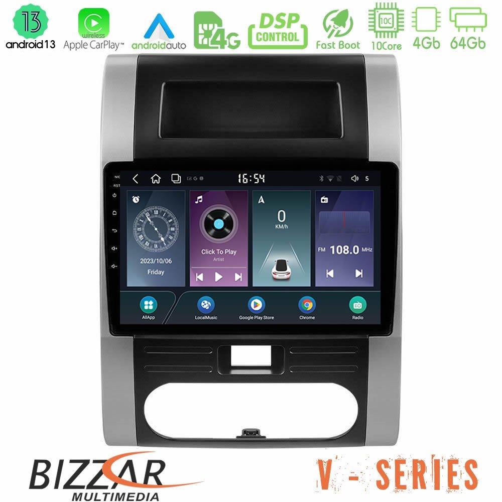 Bizzar V Series Nissan X-Trail T31 10core Android13 4+64GB Navigation Multimedia Tablet 10" - U-V-NS0223