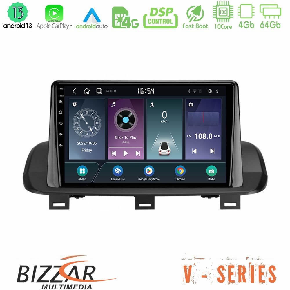 Bizzar V Series Nissan Qashqai J12 & X-Trail T33 10core Android13 4+64GB Navigation Multimedia Tablet 10" - U-V-NS2114