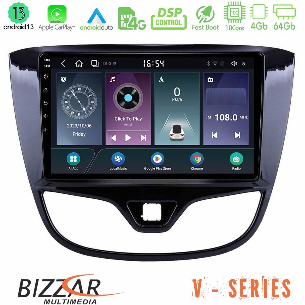 Bizzar V Series Opel Karl 2017-2019 10core Android13 4+64GB Navigation Multimedia Tablet 9" - U-V-OP1060