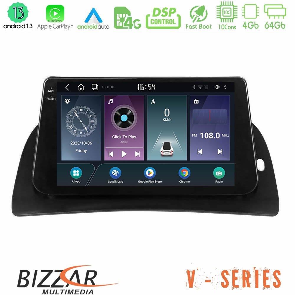 Bizzar V Series Renault Kangoo 2015-2018 10core Android13 4+64GB Navigation Multimedia Tablet 9" - U-V-RN1027