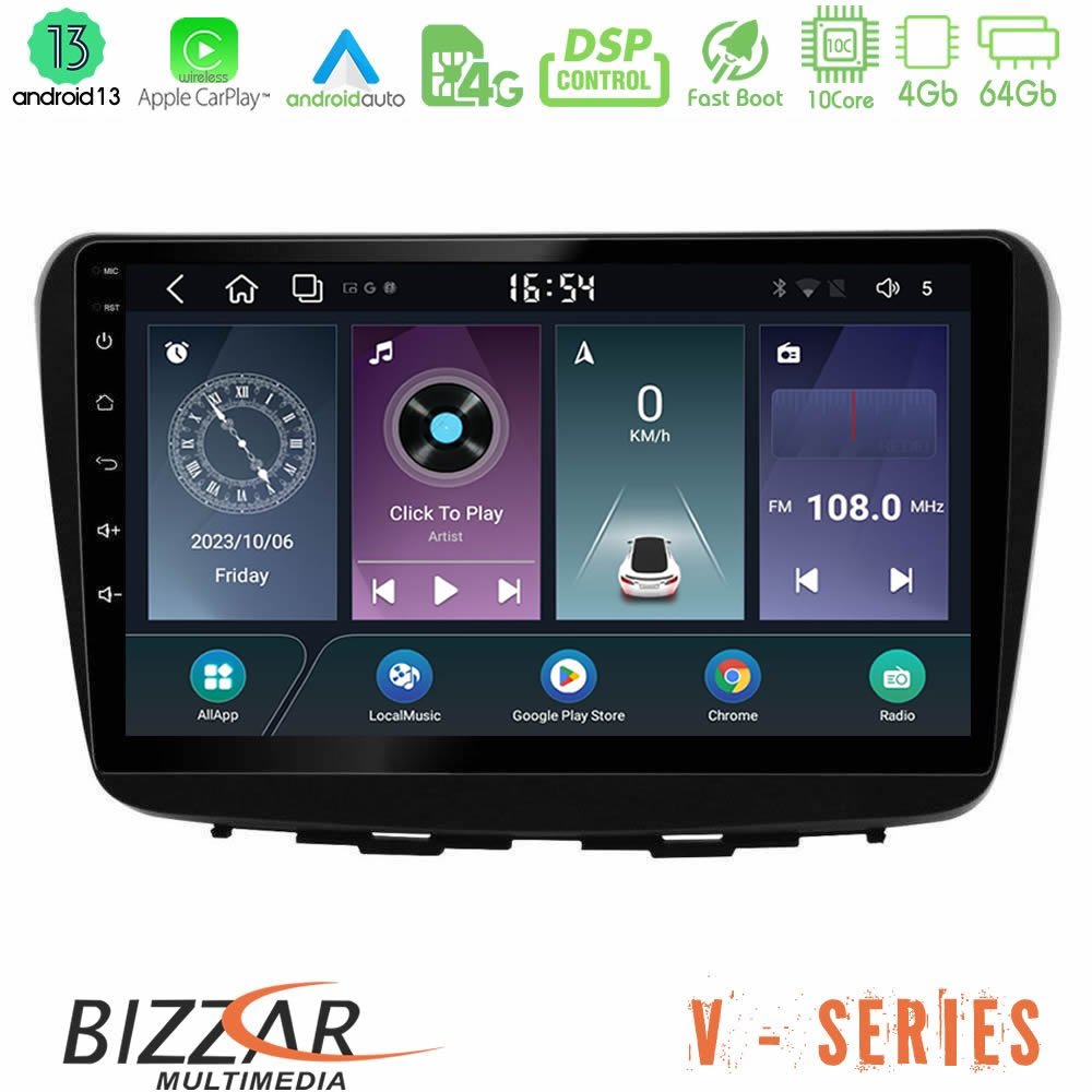 Bizzar V Series Suzuki Baleno 2016-2021 10core Android13 4+64GB Navigation Multimedia Tablet 9" - U-V-SZ0513