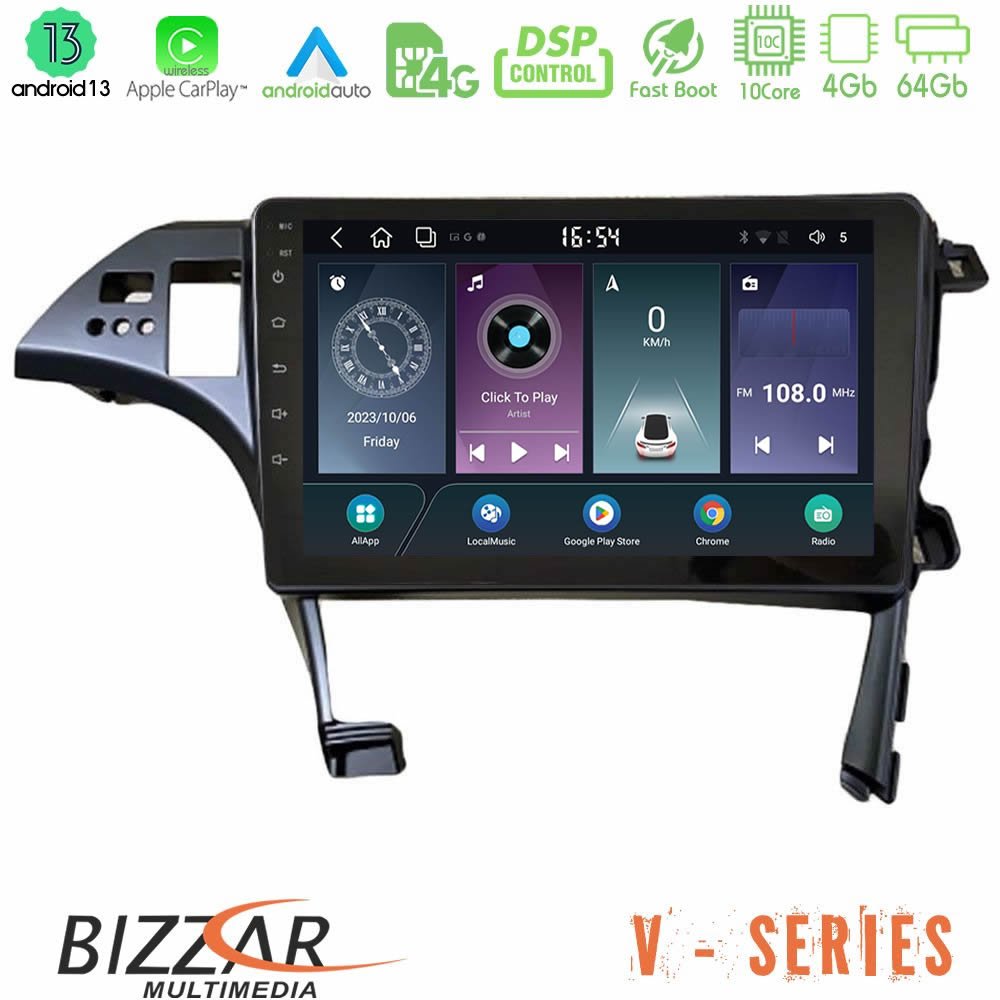 Bizzar V Series Toyota Prius 2010-2015 10core Android13 4+64GB Navigation Multimedia Tablet 10" - U-V-TY1082