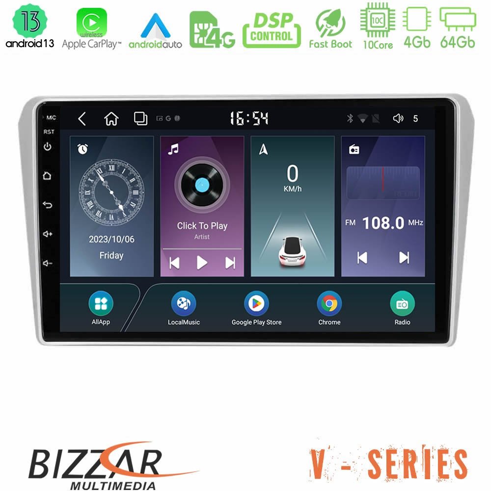 Bizzar V Series Toyota Avensis T25 02/2003–2008 10core Android13 4+64GB Navigation Multimedia Tablet 9" - U-V-TY412N