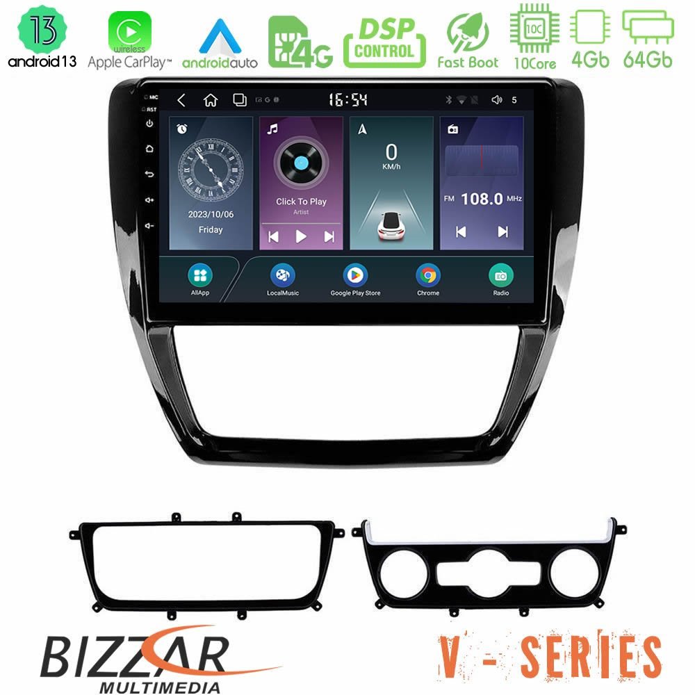 Bizzar V Series VW Jetta 10core Android13 4+64GB Navigation Multimedia Tablet 10" - U-V-VW0001