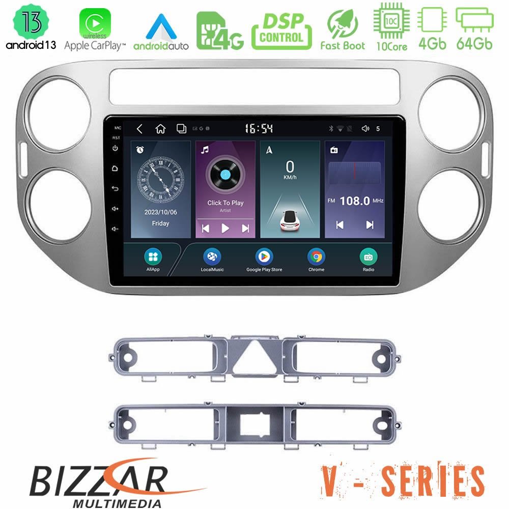 Bizzar V Series VW Tiguan 10core Android13 4+64GB Navigation Multimedia Tablet 9" - U-V-VW0083