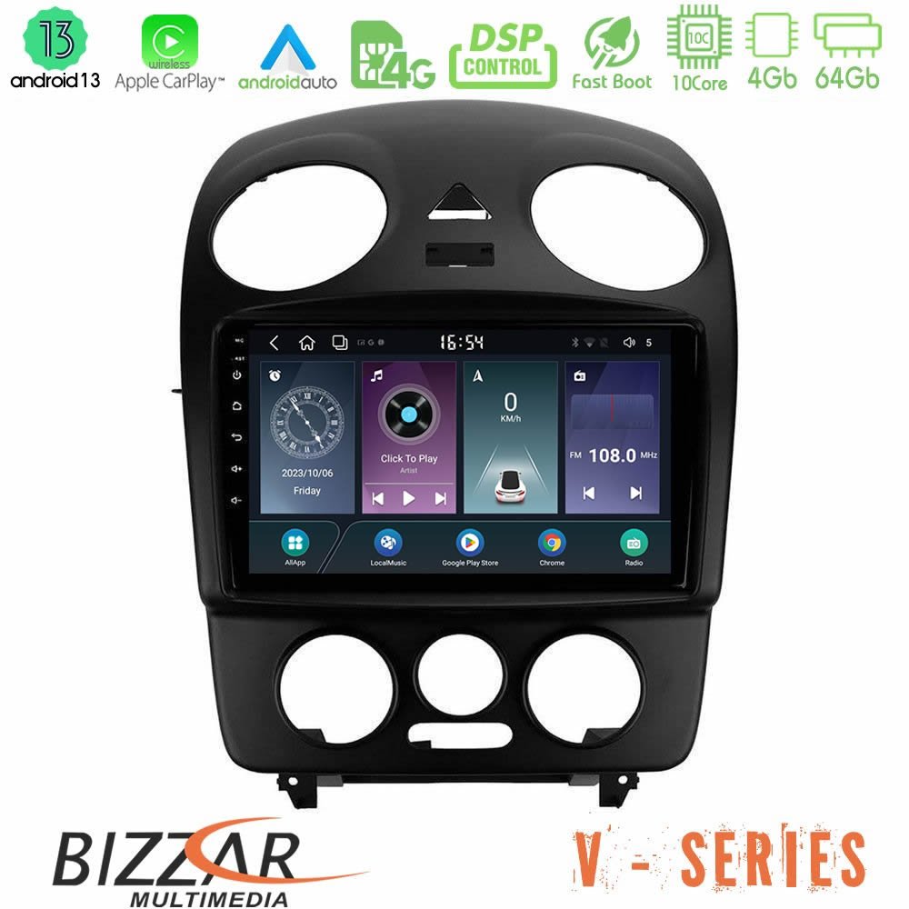 Bizzar V Series VW Beetle 10core Android13 4+64GB Navigation Multimedia Tablet 9" - U-V-VW1059