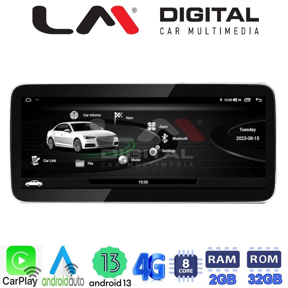 LM Digital - LM GH2 311 LOW Οθόνη OEM Multimedia Αυτοκινήτου για AUDI Q5 2008 > 2017 με εγχρωμη οθόνη (CarPlay/AndroidAuto/BT/GPS/WIFI/GPRS)