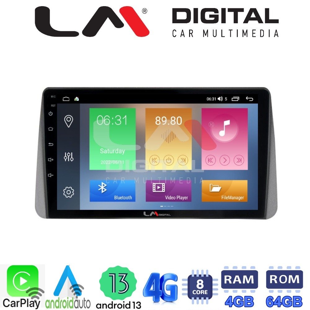 LM Digital - LM ZC8749 GPS Οθόνη OEM Multimedia Αυτοκινήτου για Fiat Tipo 2015 > 2019 (CarPlay/AndroidAuto/BT/GPS/WIFI/GPRS)