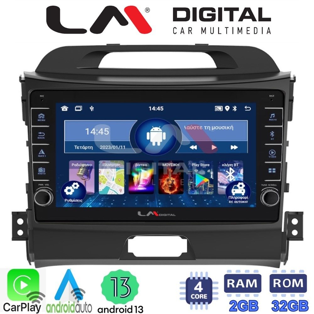 LM Digital - LM ZG4074 GPS Οθόνη OEM Multimedia Αυτοκινήτου για KIA SPORTAGE 2010>2015 (CarPlay/AndroidAuto/BT/GPS/WIFI/GPRS)