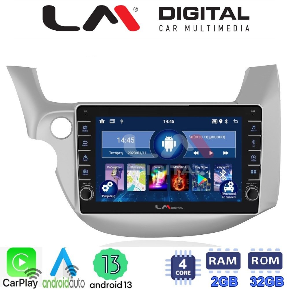 LM Digital - LM ZG4549 GPS Οθόνη OEM Multimedia Αυτοκινήτου για HONDA JAZZ 2008>2013 (CarPlay/AndroidAuto/BT/GPS/WIFI/GPRS)