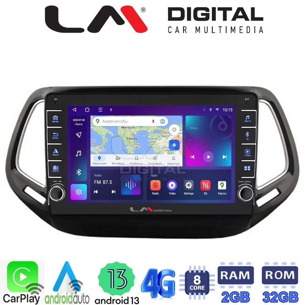 LM Digital - LM ZG8253 GPS Οθόνη OEM Multimedia Αυτοκινήτου για JEEP COMPASS 2017> (CarPlay/AndroidAuto/BT/GPS/WIFI/GPRS)