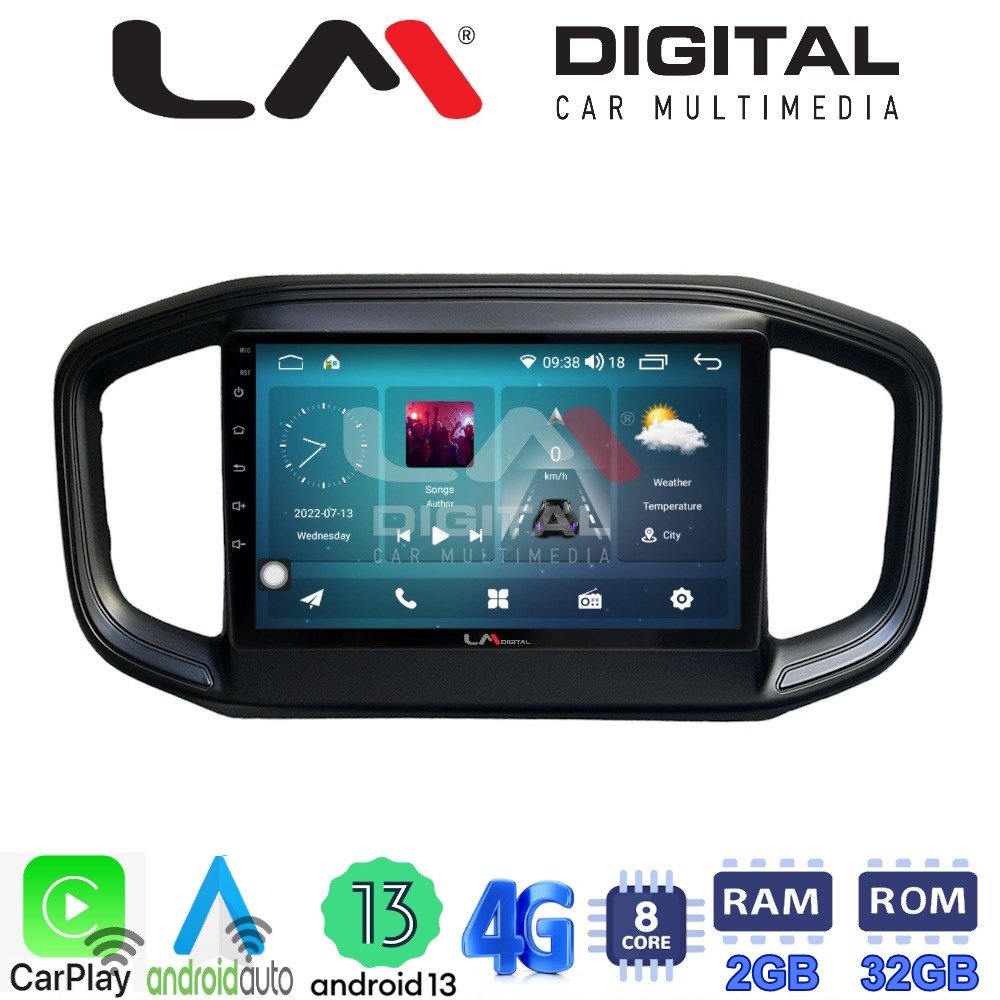 LM Digital - LM ZR8259 GPS Οθόνη OEM Multimedia Αυτοκινήτου για Fiat Strada 2021 >