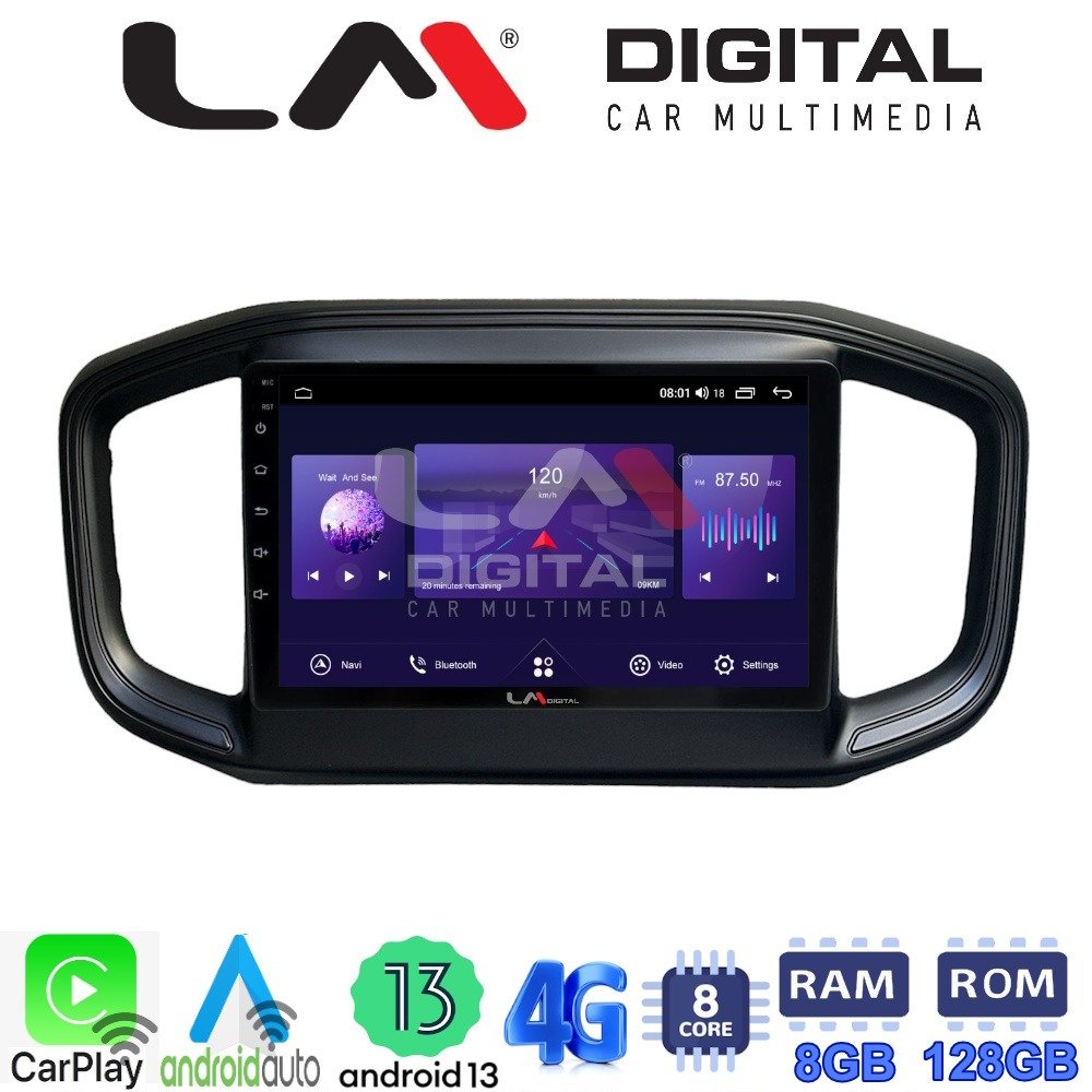 LM Digital - LM ZT8259 GPS Οθόνη OEM Multimedia Αυτοκινήτου για Fiat Strada 2021 >