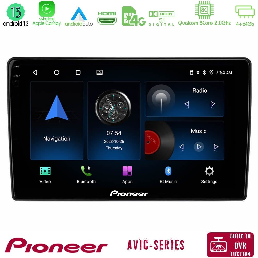 Pioneer Avic Series 8Core Android13 4+64GB Navigation Multimedia Tablet 9" - U-AVIC-F8902-9