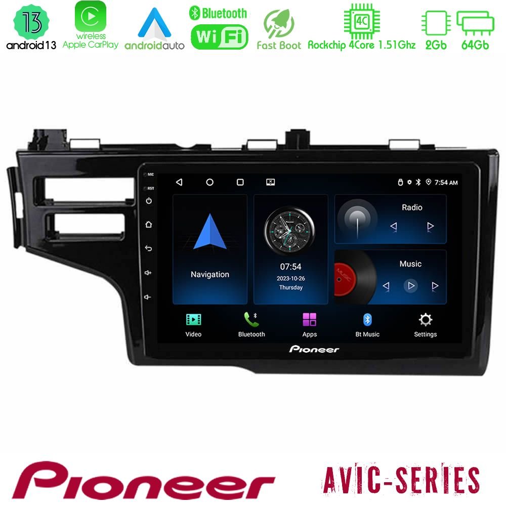 Pioneer AVIC 4Core Android13 2+64GB Honda Jazz 2013-2020 Navigation Multimedia Tablet 9" - U-P4-HD0651
