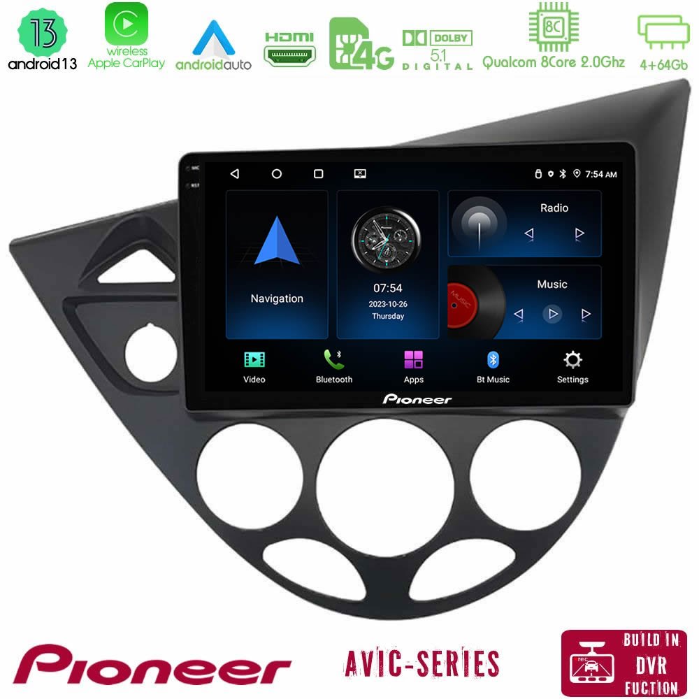 Pioneer AVIC 8Core Android13 4+64GB Ford Focus 1999-2004 Navigation Multimedia Tablet 9" - U-P8-FD1331