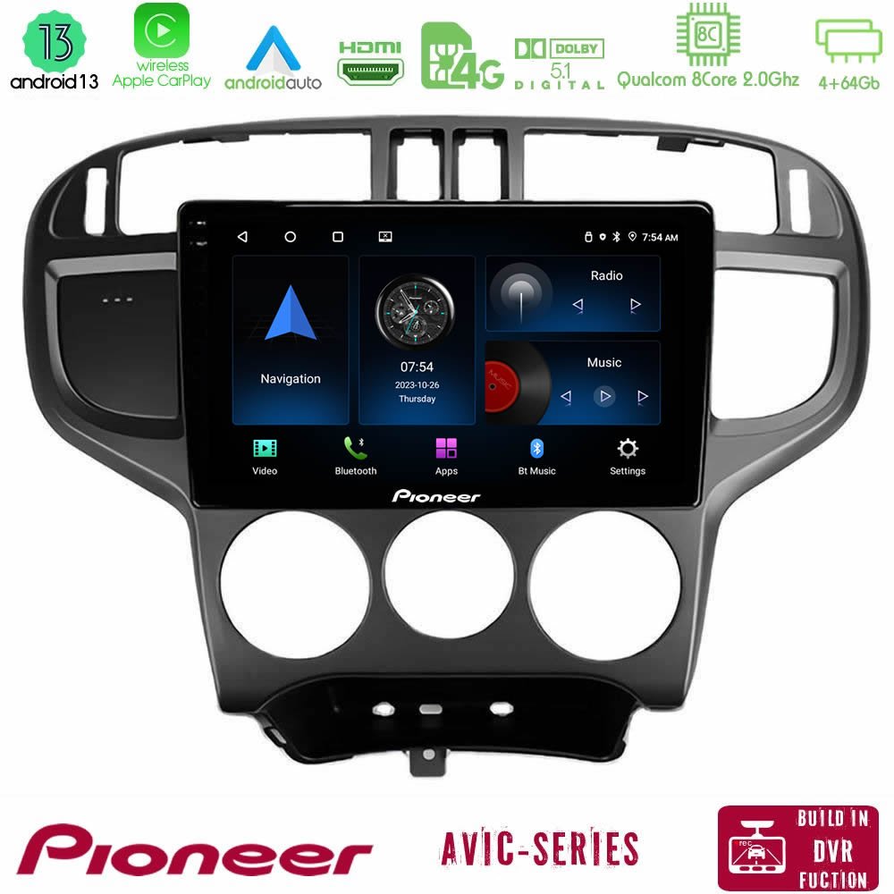 Pioneer AVIC 8Core Android13 4+64GB Hyundai Matrix 2001-2010 Navigation Multimedia Tablet 9" - U-P8-HY1024