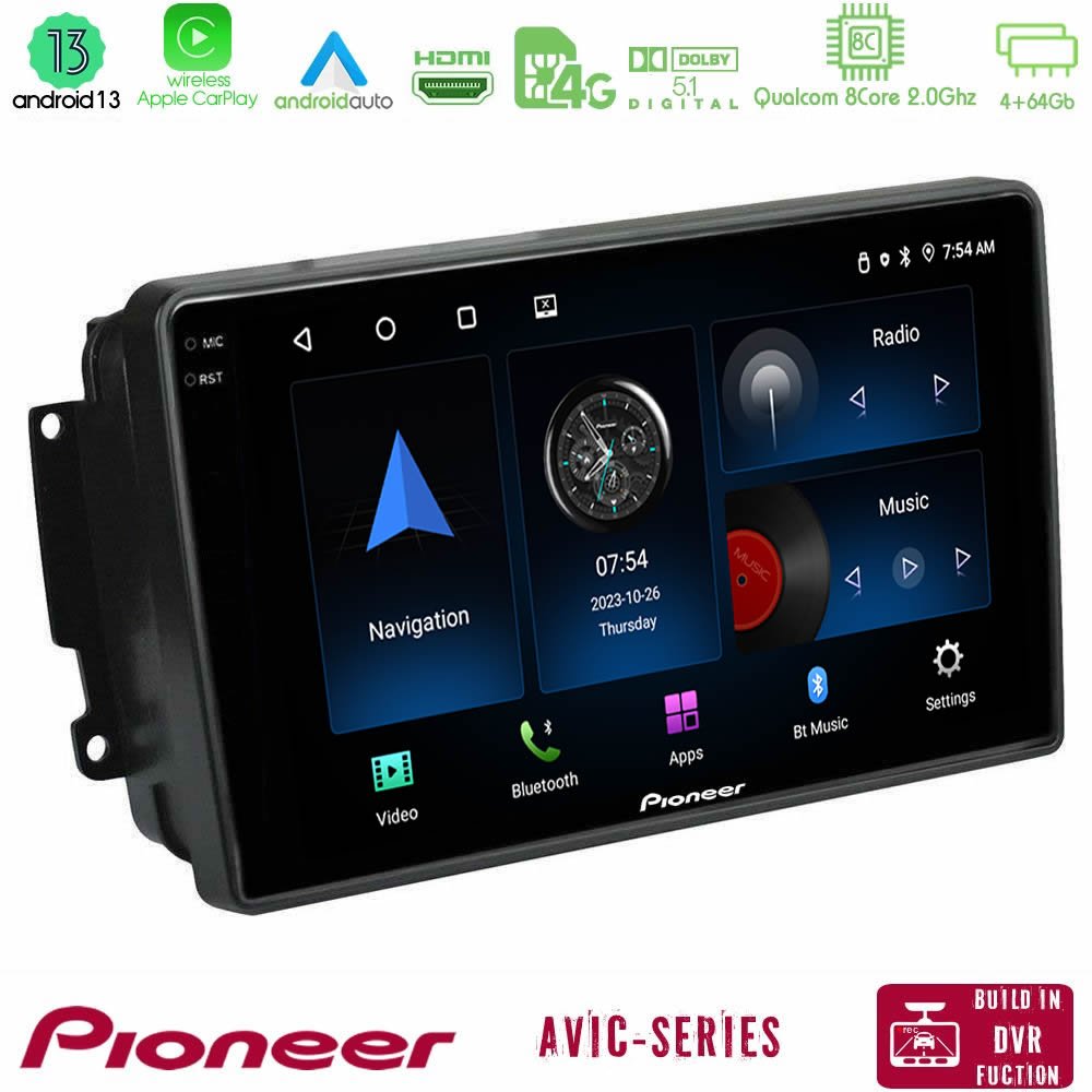 Pioneer AVIC 8Core Android13 4+64GB Mercedes C/CLK/G Class (W203/W209) Navigation Multimedia Tablet 9" - U-P8-MB0566
