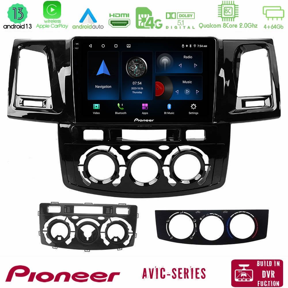 Pioneer AVIC 8Core Android13 4+64GB Toyota Hilux 2007-2011 Navigation Multimedia Tablet 9" - U-P8-TY0571