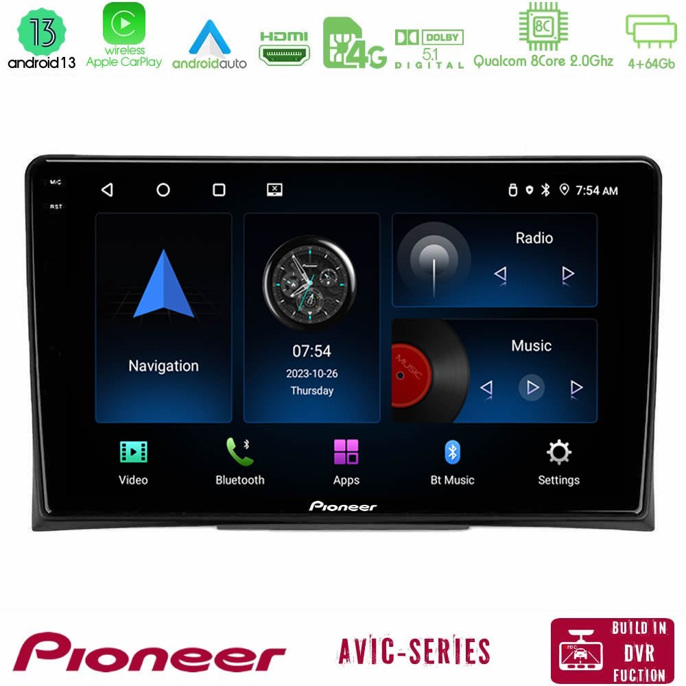 Pioneer AVIC 8Core Android13 4+64GB VW Transporter 2003-2015 Navigation Multimedia Tablet 9" - U-P8-VW0497