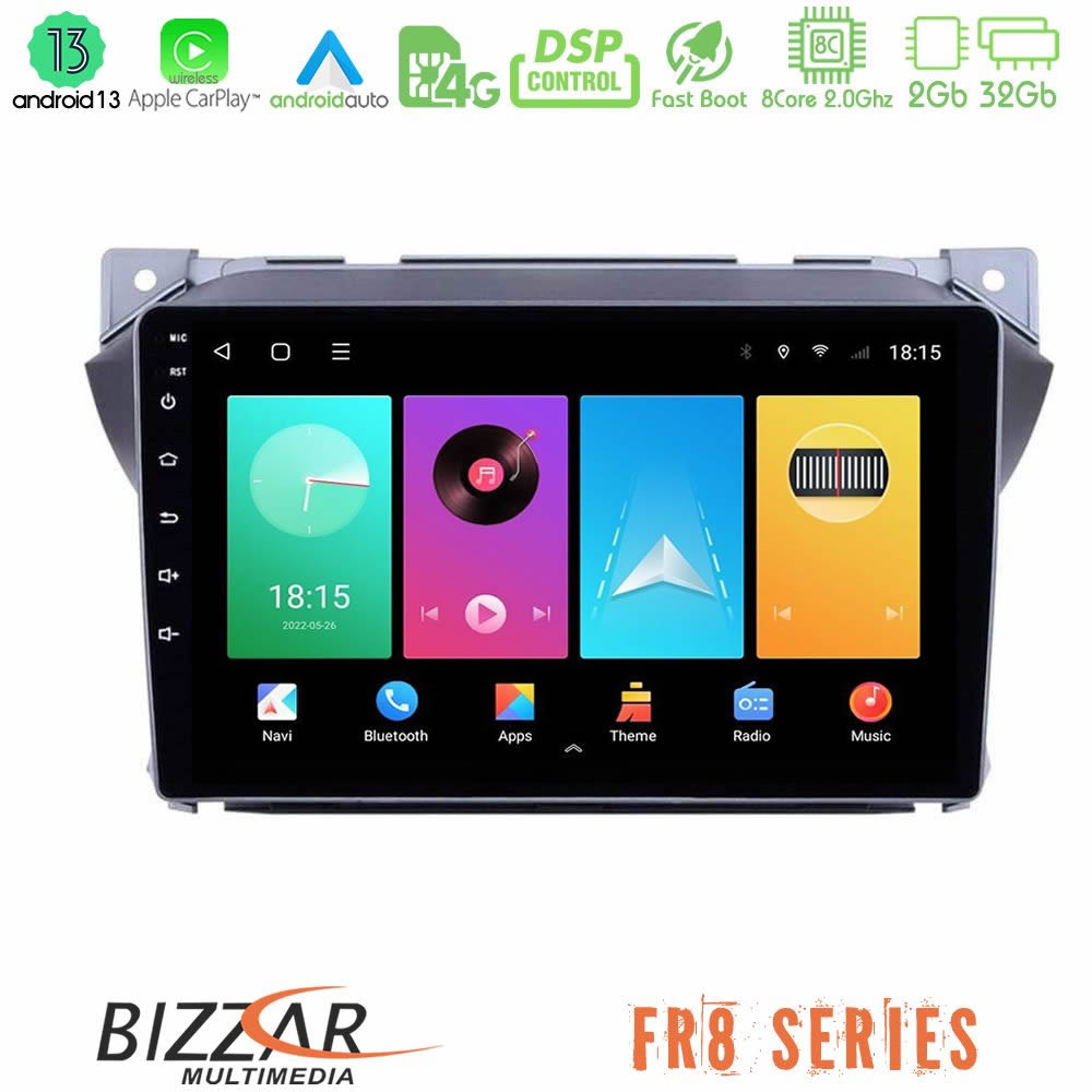 Bizzar FR8 Series Suzuki Alto & Nissan Pixo 8core Android13 2+32GB Navigation Multimedia Tablet 9" - U-FR8-SZ0423