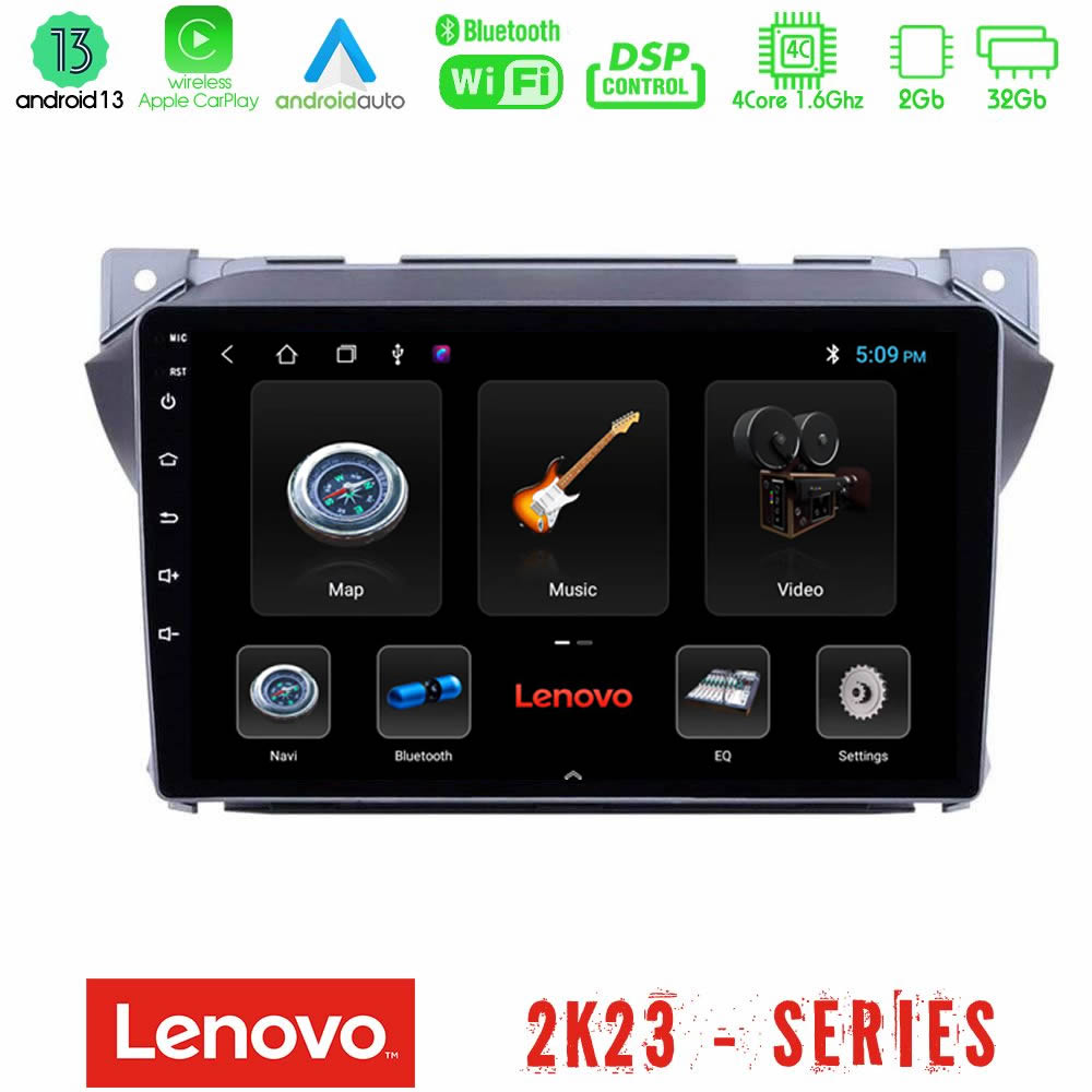 Lenovo Car Pad Suzuki Alto & Nissan Pixo 4Core Android 13 2+32GB Navigation Multimedia Tablet 9" - U-LEN-SZ0423