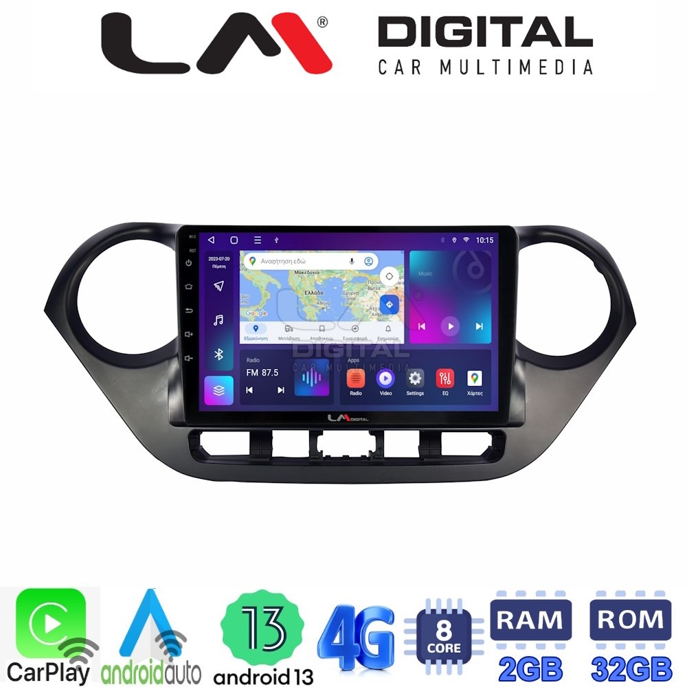 LM Digital - LM ZE8406 GPS Οθόνη OEM Multimedia Αυτοκινήτου για Hyundai i10 2014> (CarPlay/AndroidAuto/BT/GPS/WIFI/GPRS)