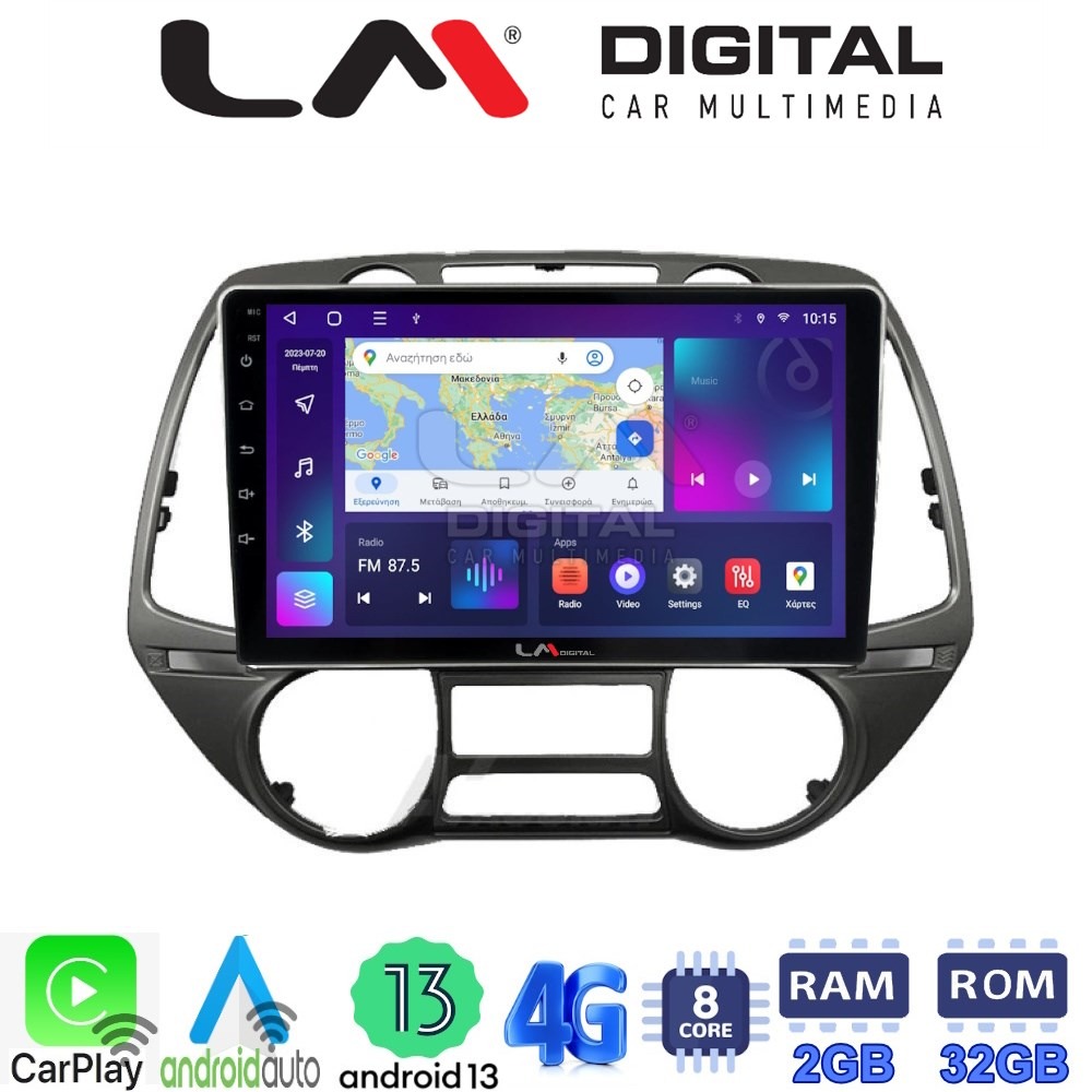 LM Digital - LM ZE8837 GPS Οθόνη OEM Multimedia Αυτοκινήτου για Hyundai i20 2008 > 2014 (CarPlay/AndroidAuto/BT/GPS/WIFI/GPRS)
