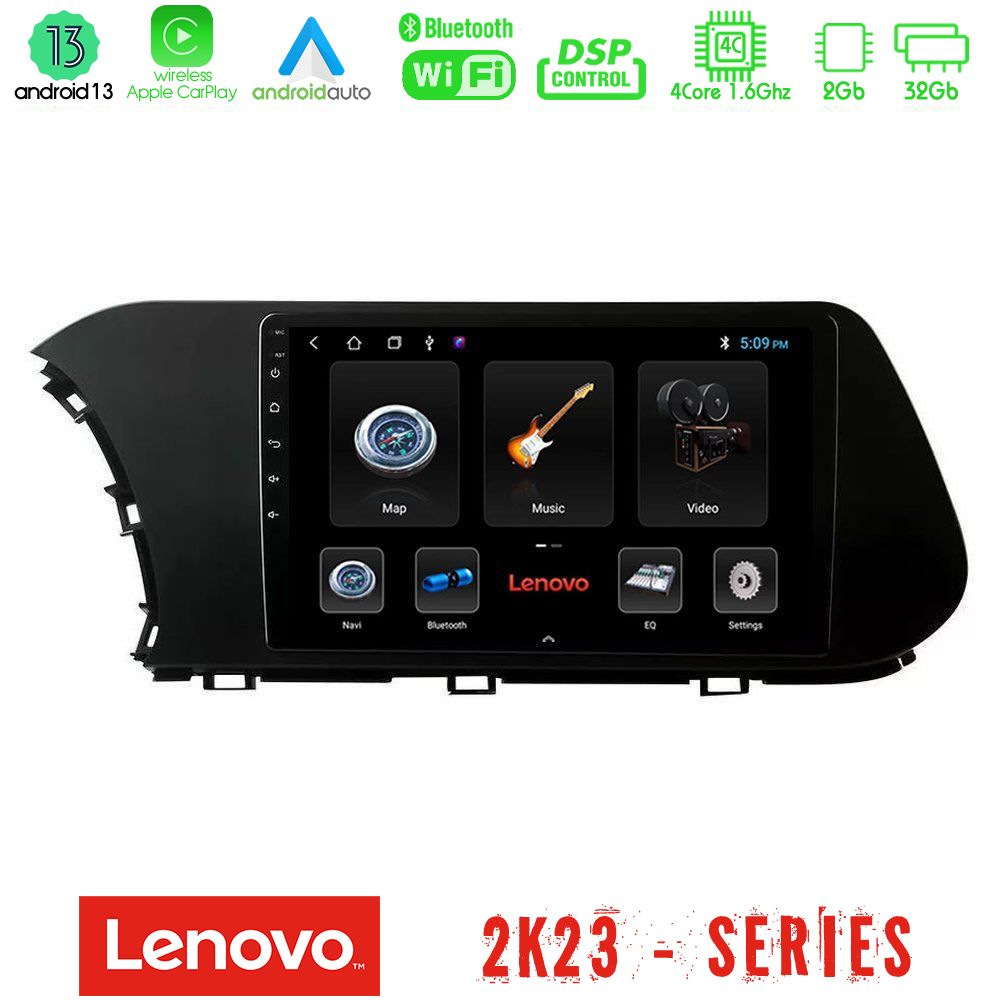 Lenovo Car Pad Hyundai i20 2021-2024 4Core Android 13 2+32GB Navigation Multimedia Tablet 10" - U-LEN-HY1043