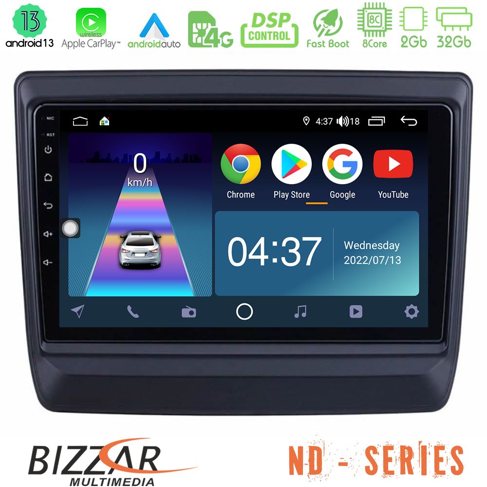 Bizzar ND Series 8Core Android13 2+32GB Isuzu D-MAX 2020-2023 Navigation Multimedia Tablet 9" - U-ND-IZ715