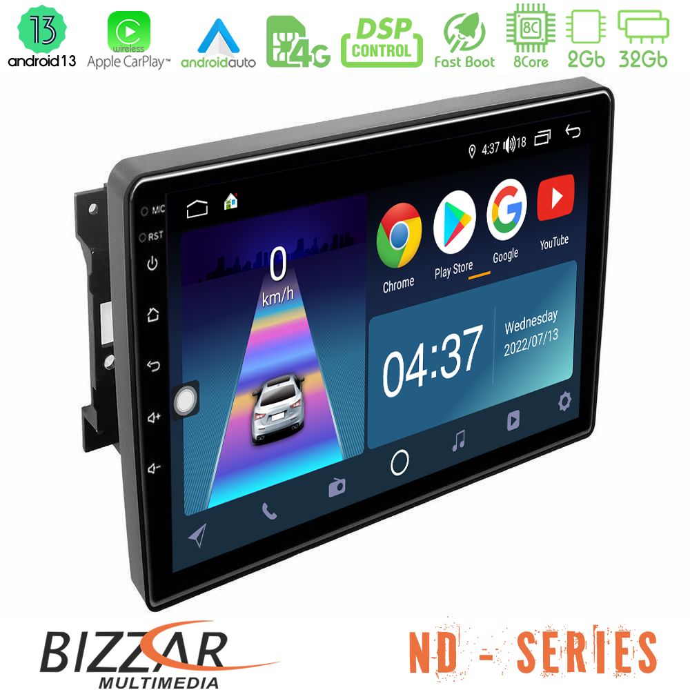 Bizzar ND Series 8Core Android13 2+32GB Chrysler / Dodge / Jeep Navigation Multimedia Tablet 10" - U-ND-JP0744