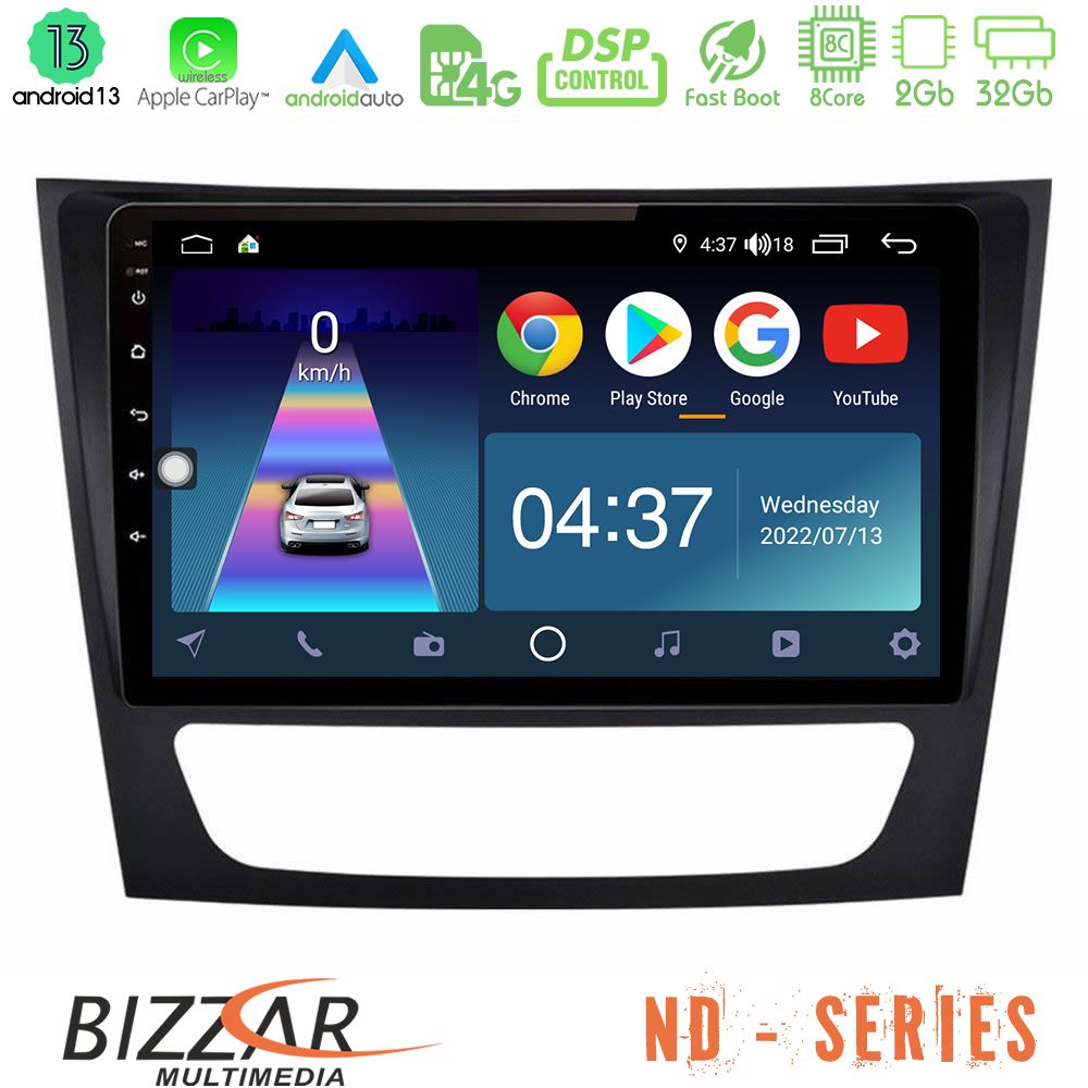 Bizzar ND Series 8Core Android13 2+32GB Mercedes E Class / CLS Class Navigation Multimedia Tablet 9" - U-ND-MB0760