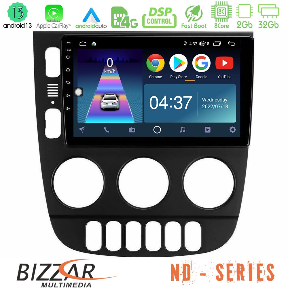Bizzar ND Series 8Core Android13 2+32GB Mercedes ML Class 1998-2005 Navigation Multimedia Tablet 9" - U-ND-MB1418