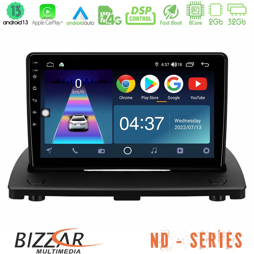 Bizzar ND Series 8Core Android13 2+32GB Volvo XC90 2006-2014 Navigation Multimedia Tablet 9" - U-ND-VL0976