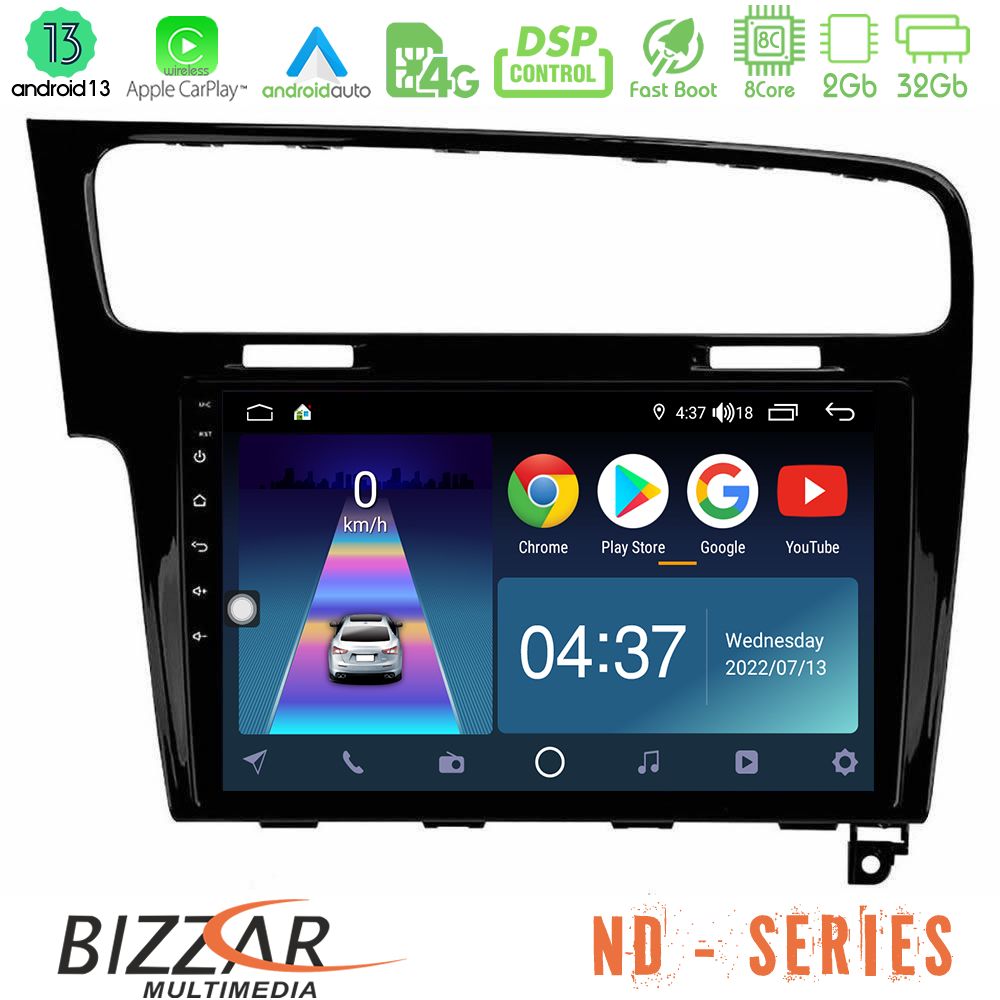 Bizzar ND Series 8Core Android13 2+32GB VW GOLF 7 Navigation Multimedia Tablet 10" - U-ND-VW0003PB