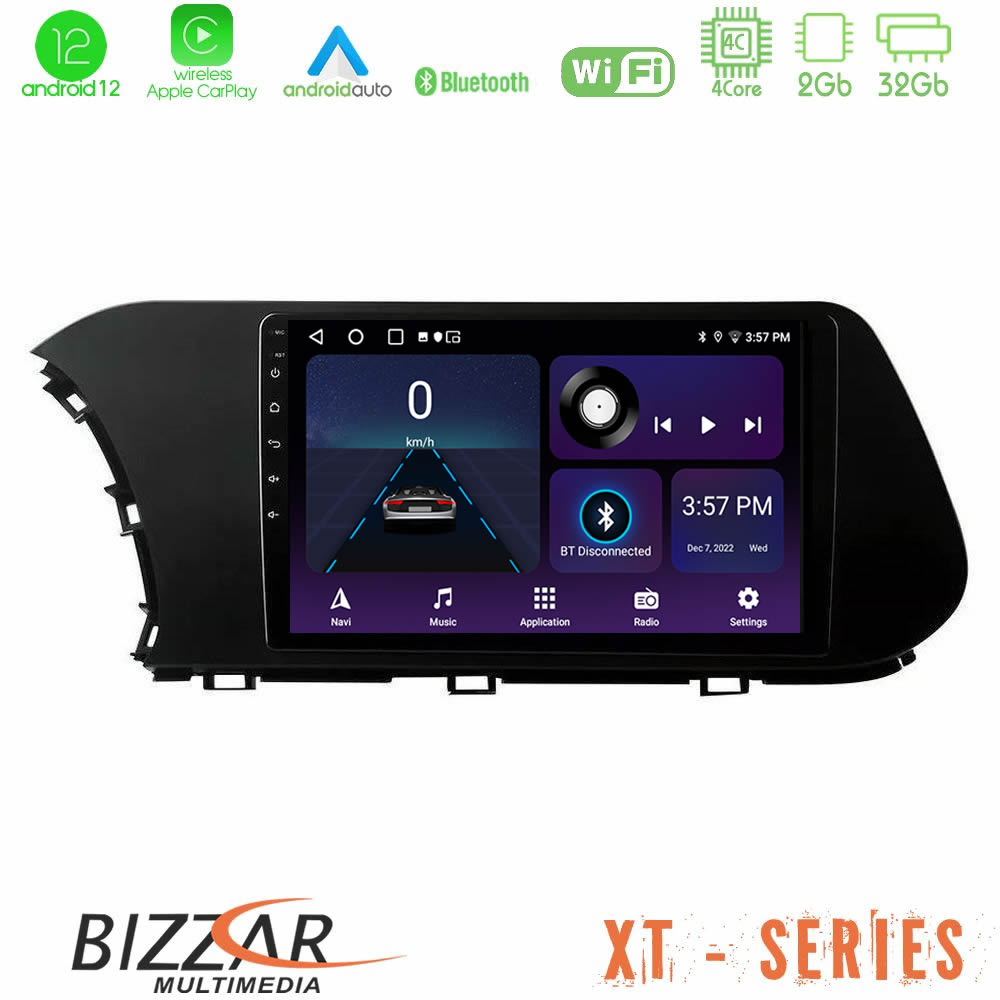 Bizzar XT Series Hyundai i20 2021-2024 4Core Android12 2+32GB Navigation Multimedia Tablet 10" - U-XT-HY1043