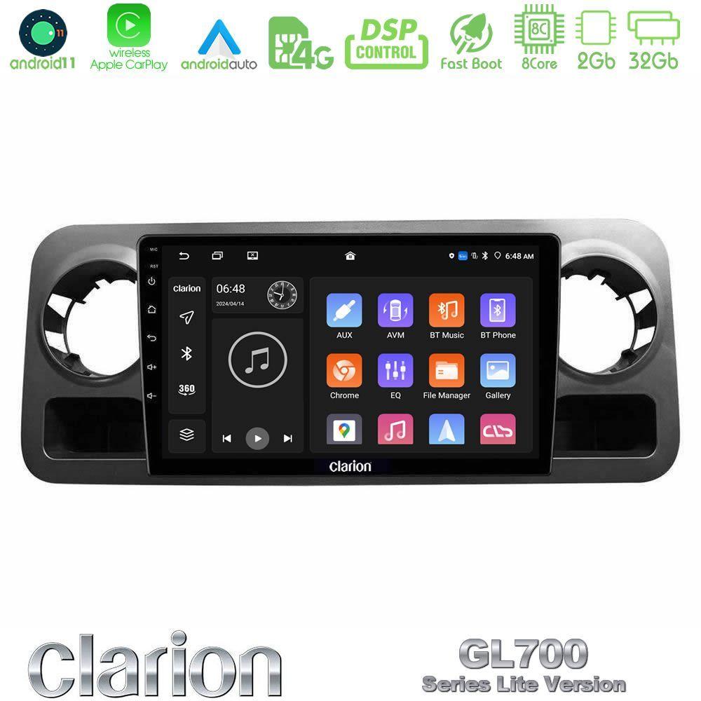 Clarion GL700 Lite Series 8Core Android11 2+32GB Mercedes Sprinter W907 Navigation Multimedia Tablet 10" Με Carplay & Android Auto - U-G72L-MB1463