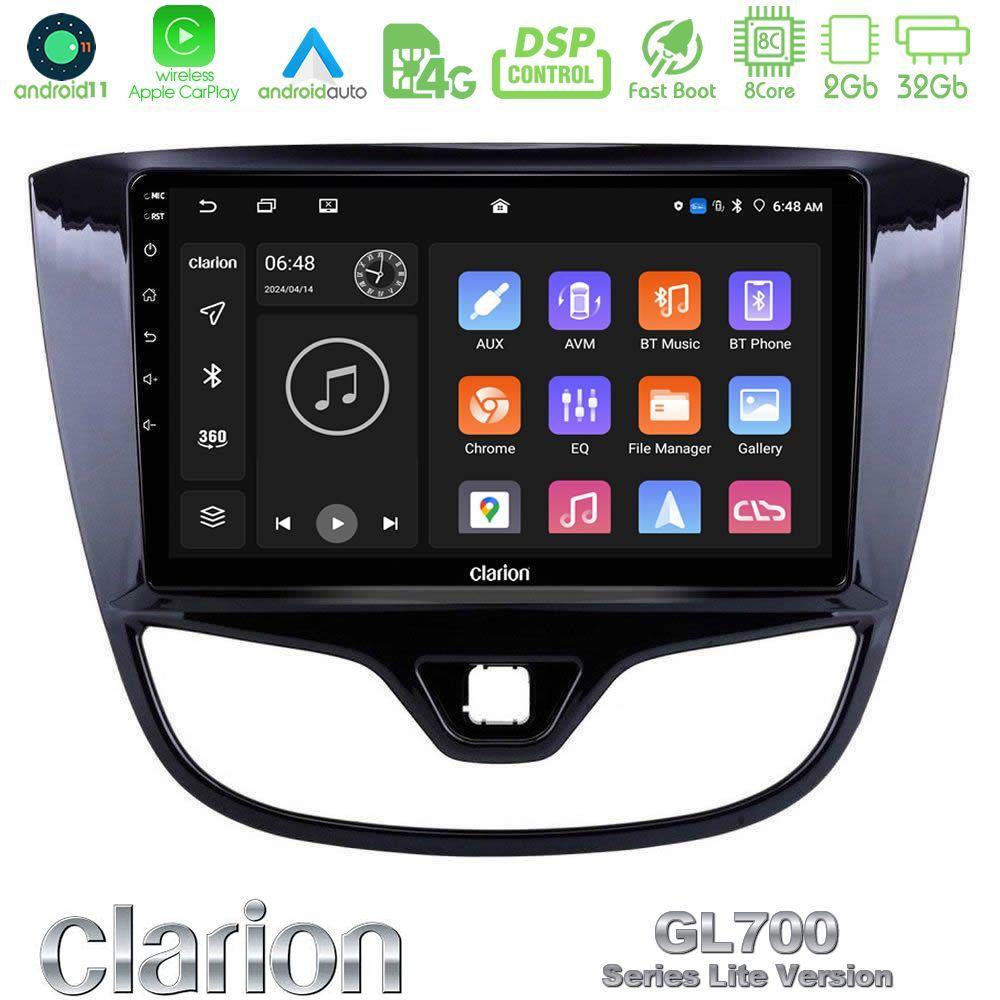 Clarion GL700 Lite Series 8Core Android11 2+32GB Opel Karl 2017-2019 Navigation Multimedia Tablet 9" Με Carplay & Android Auto - U-G72L-OP1060