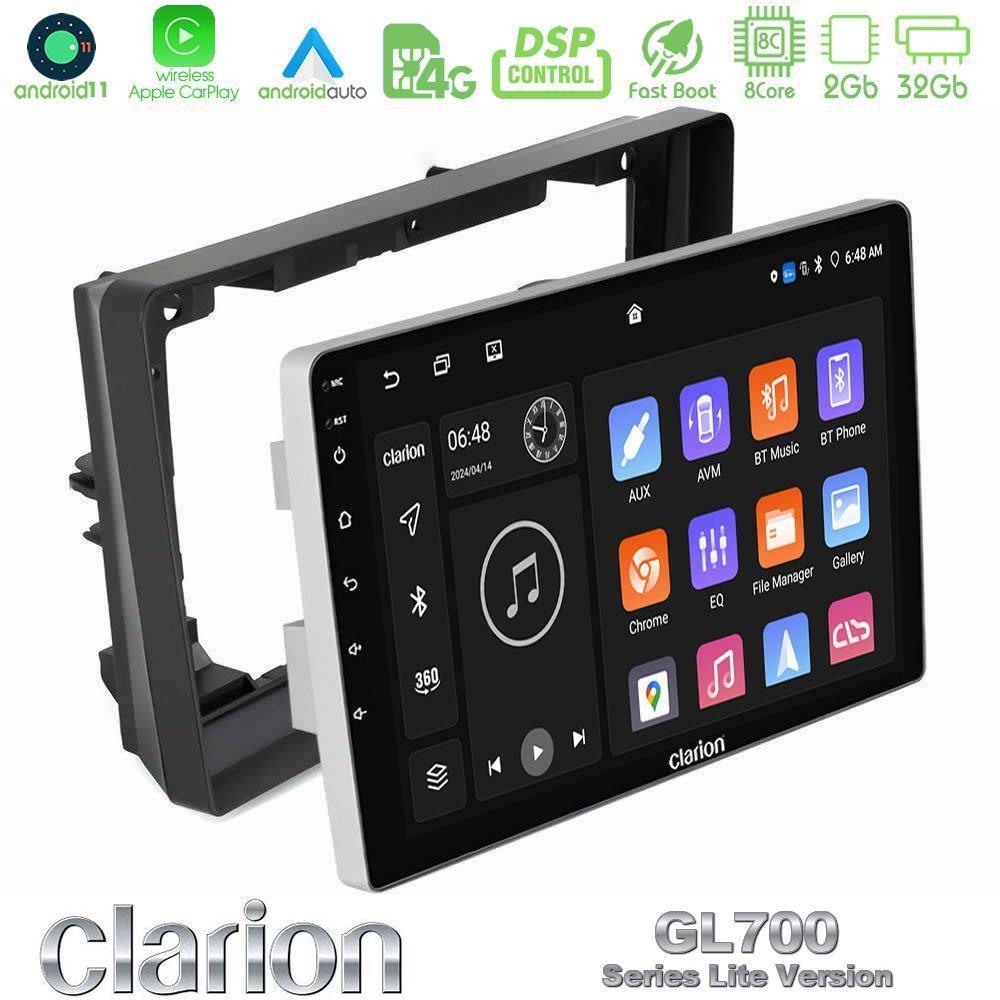 Clarion GL700 Lite Series 8Core Android11 2+32GB Peugeot 308 2013-2020 Navigation Multimedia Tablet 9" Με Carplay & Android Auto - U-G72L-PG0974